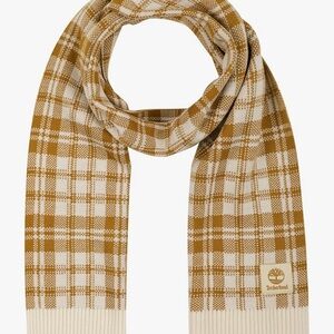 Timberland Plaid Scarf - Brown and White